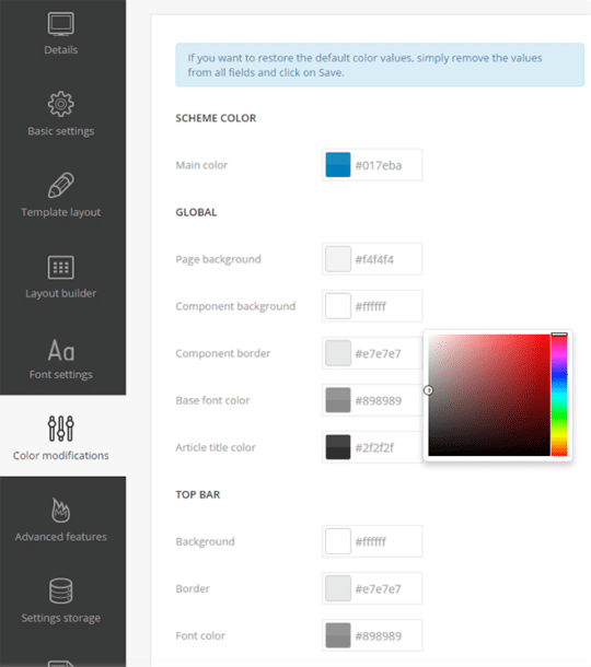 color-modifications