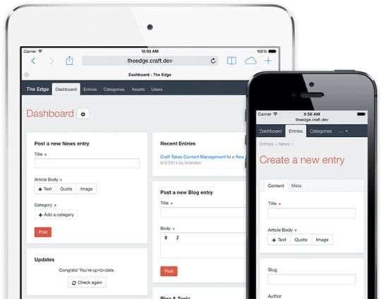 Craft CMS Dashboard