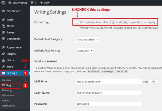 How to Disable Emoji in WordPress 4.2 without using any Plugin 3