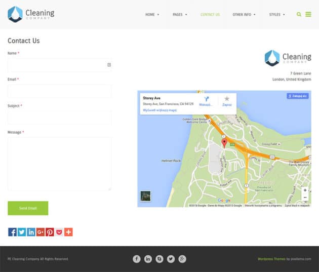 PE Cleaning Company WordPress Theme - Feature Review