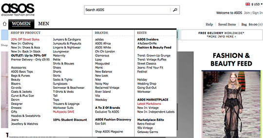 eCommerce Store Navigation - navigation-order1