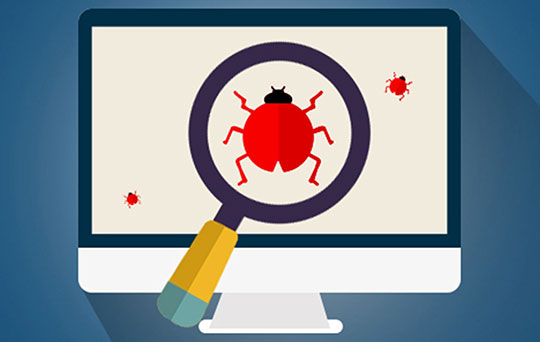 software-testing-service-bugs-issue-error-fix-protect-pc-cyber-attacks-tracking-malware