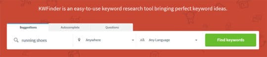 KWFinder-Find-keywords