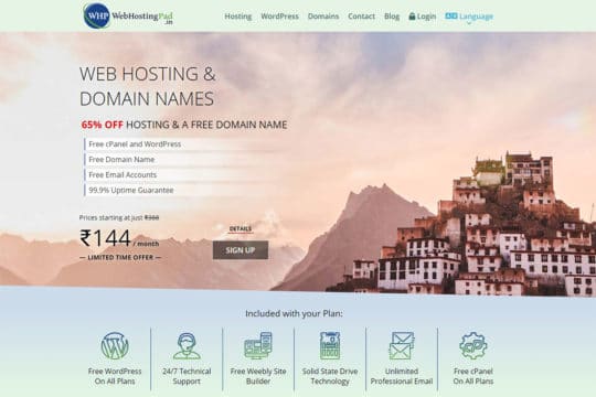 webhostingpad.in-features