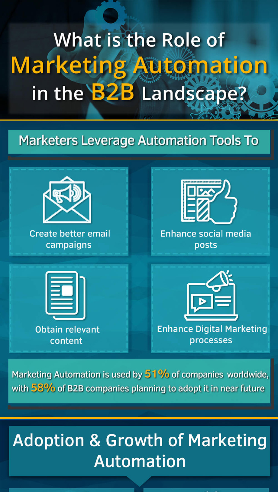 Role of Marketing Automation in B2B Landscape Infographic