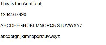 Arial-font