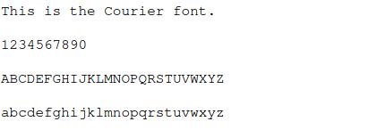 Courier-font