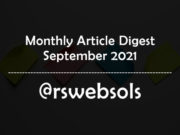 Monthly Article Digest - September 2021 - RS Web Solutions