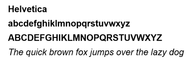 Helvetica-font