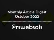 Monthly Article Digest - October 2022 - RS Web Solutions