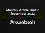 Monthly Article Digest - September 2022 - RS Web Solutions