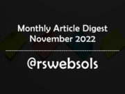 Monthly Article Digest - November 2022 - RS Web Solutions