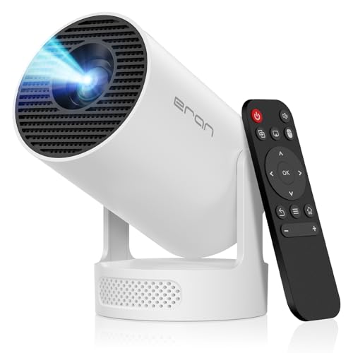 Forced to wrong size: 250x250, natural is 500x500! Mini Portable Projector with 4K Support, Bluetooth 5.4 WIFI6, 5watt Sound Base Speaker, 160 ANSI, Android 11, 210° Rotation , Auto Keystone Correction Video Projector HY300 ULTRA