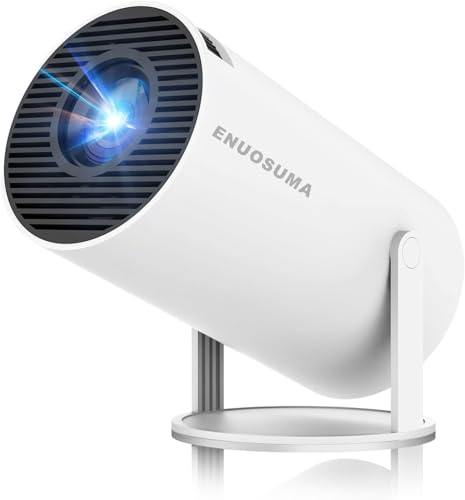 Mini Projector, Support 4K 1080P Portable Projector with Dual Band WIFI6 5G Wireless 5.2 Bluetooth Android 11, 200 ANSI Lumens, 180° Rotatable, Auto Keystone Correction,35